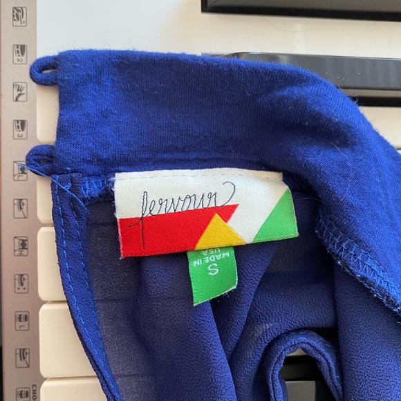 Fevour Modcloth Royal Blue High-Neck Tank - Picture 5 of 6